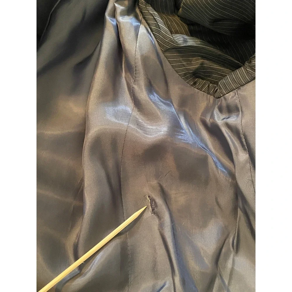 Calvin Klein Blazer Mens 44L Brown Solid Two‎ Button Double Vent Sport Coat